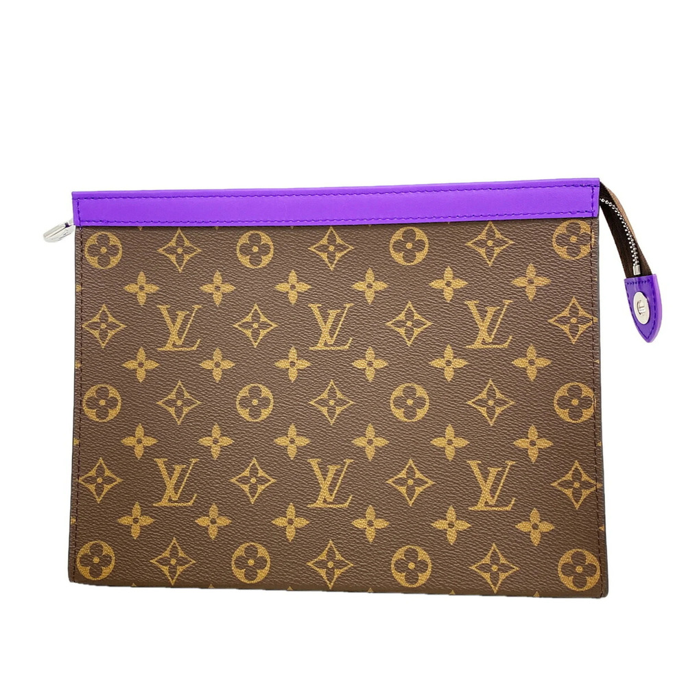 Louis Vuitton Monogram Pochette Voyage MM Clutch Bag M82859 Brown Men's